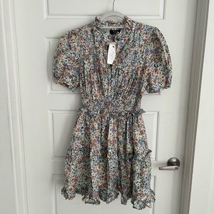 Vici Thoreau cotton floral ruffle dress NWT